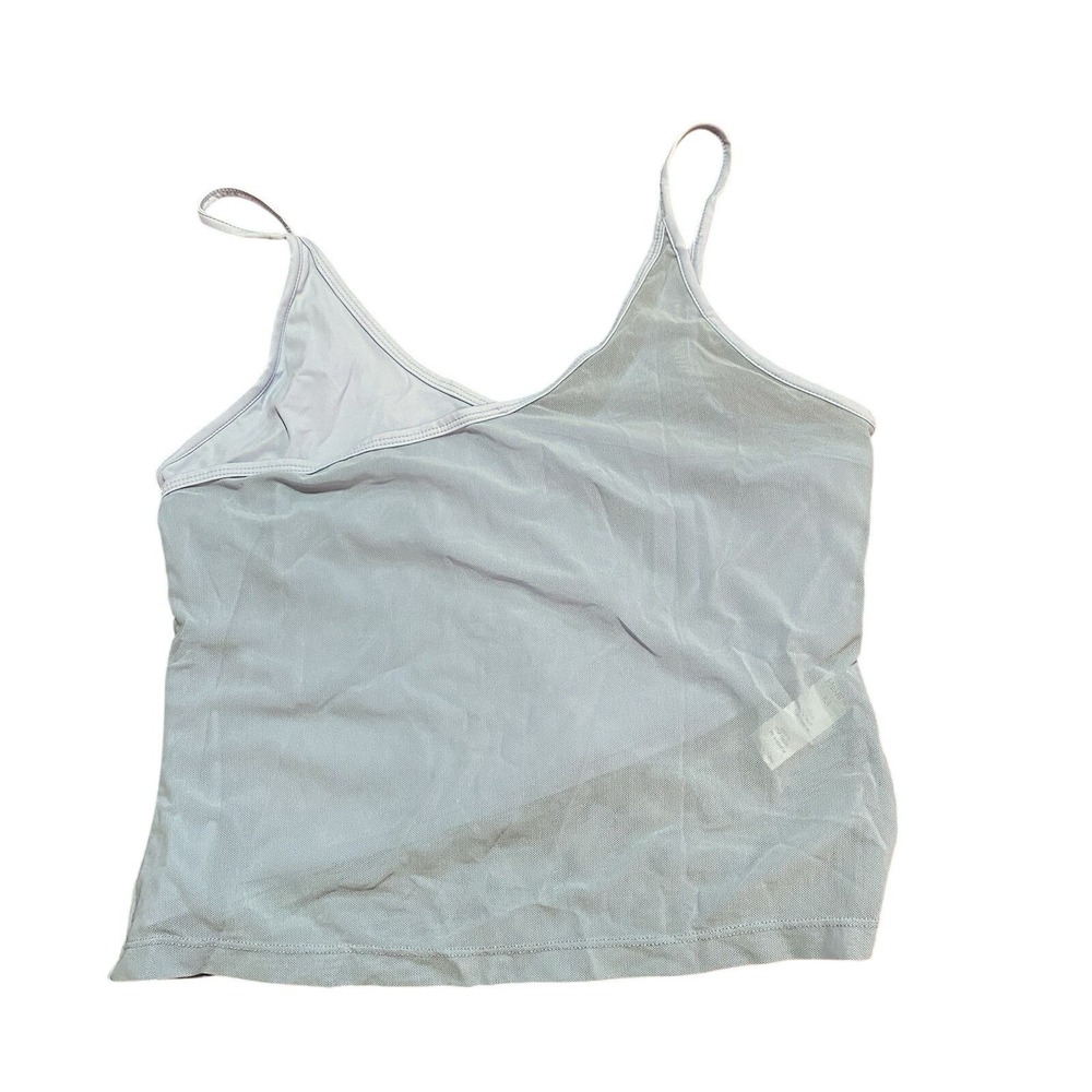Halara NWT Tank Top Mesh Spaghetti Strap Size Medium Light Foggy Blue - Picture 1 of 6